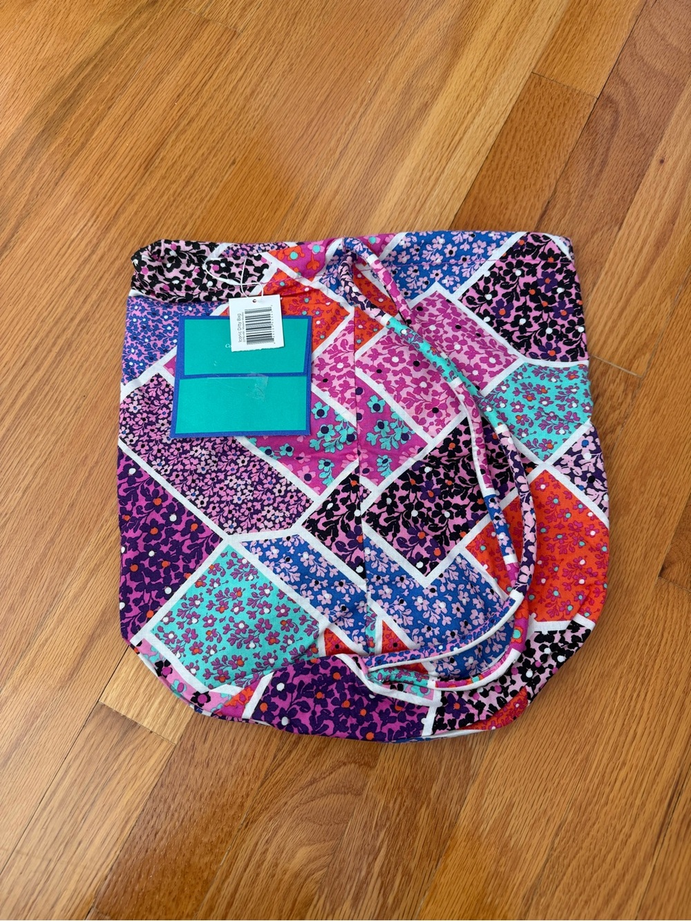 Vera Bradley Colorful Patchwork Floral Drawstring Bag